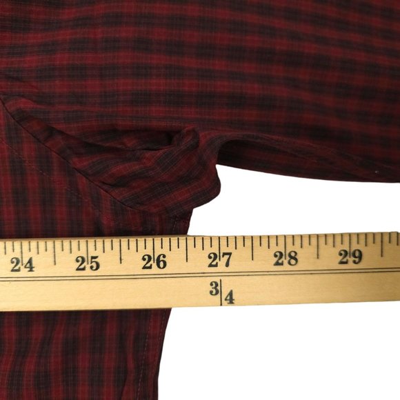 Vintage 2002 Tommy Hilfiger Button Front Shirt Mens 16.5 Holiday Tartans Plaid - Picture 3 of 15